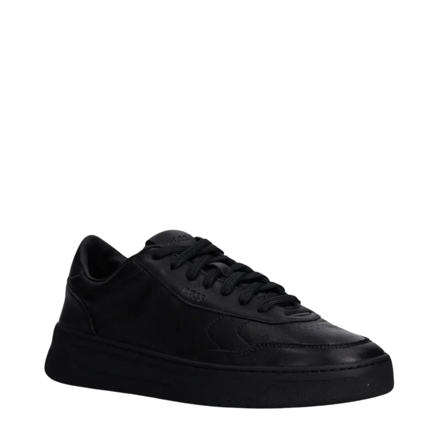 BOSS Baltimore Black Leather Trainers