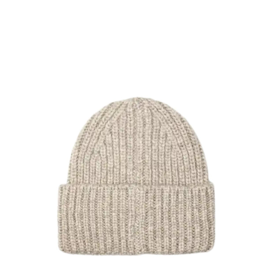 UGG Chunky Rib Logo Light Grey Beanie