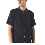 Pretty Green Barker Short Sleeve Knit Navy Shirt