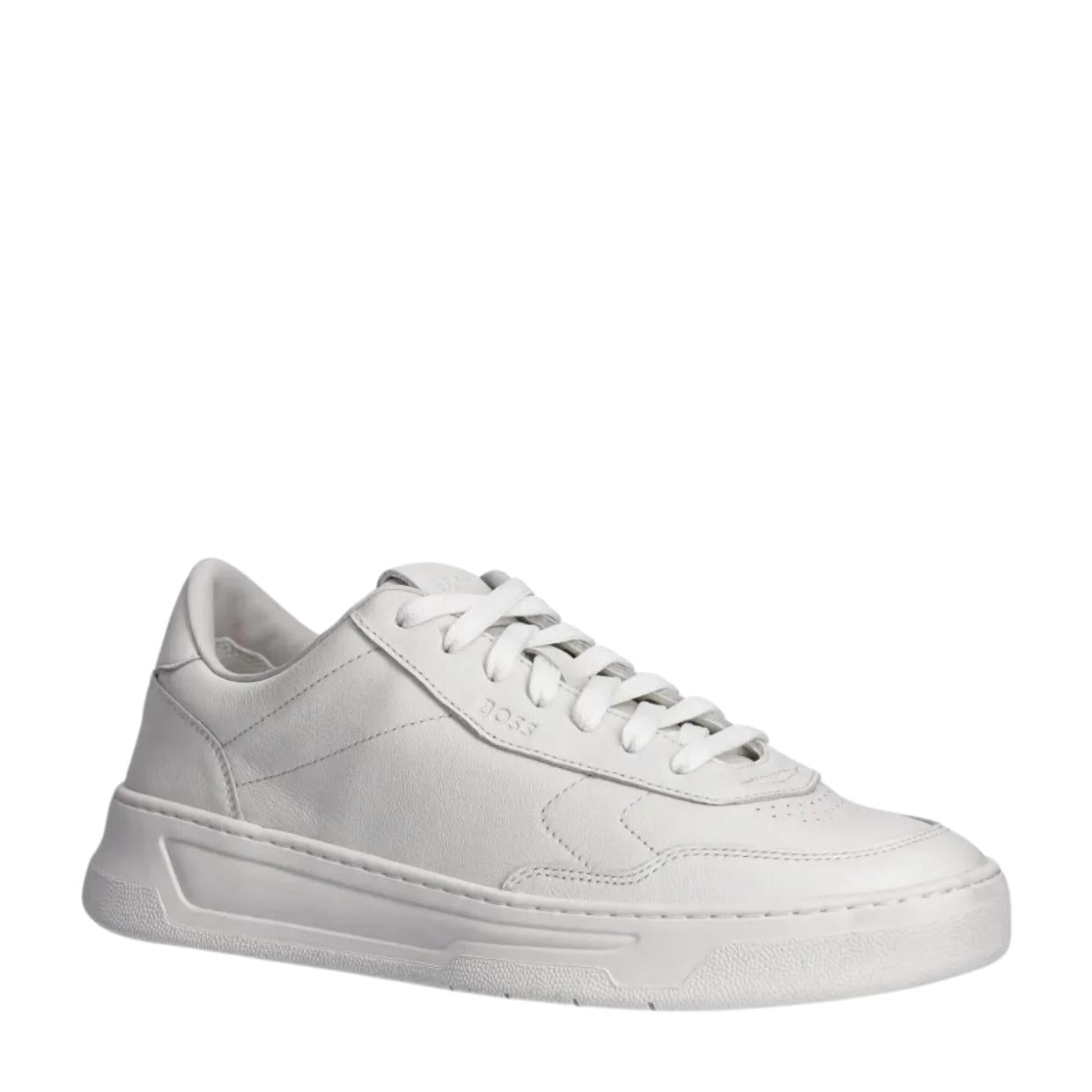 BOSS Baltimore White Leather Trainers