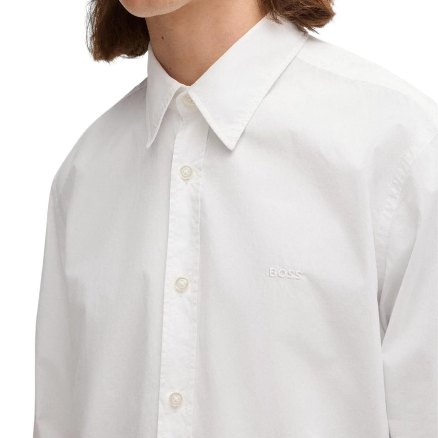 BOSS Relegant Regular Fit White Shirt