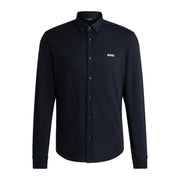 BOSS B-Motion Regular Fit Anti-Wrinkle Dark Navy Shirt