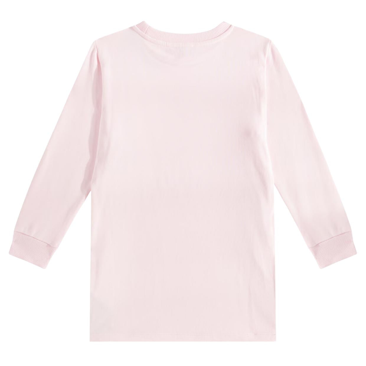 Balmain Kids Embroidered Logo Pink Sweat Dress