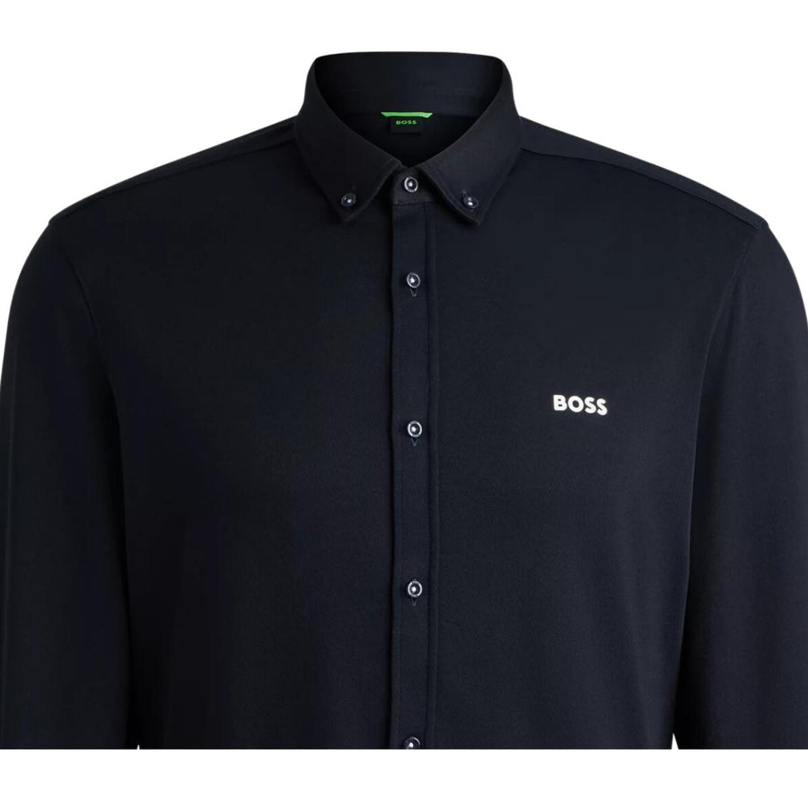 BOSS B-Motion Regular Fit Anti-Wrinkle Dark Navy Shirt