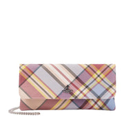 Vivienne Westwood Nubuck Tartan Leather Clutch Bag