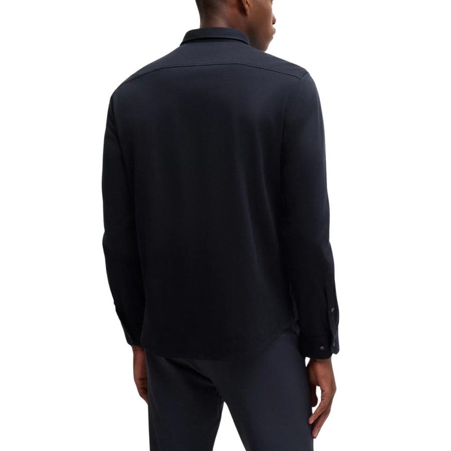 BOSS B-Motion Regular Fit Anti-Wrinkle Dark Navy Shirt