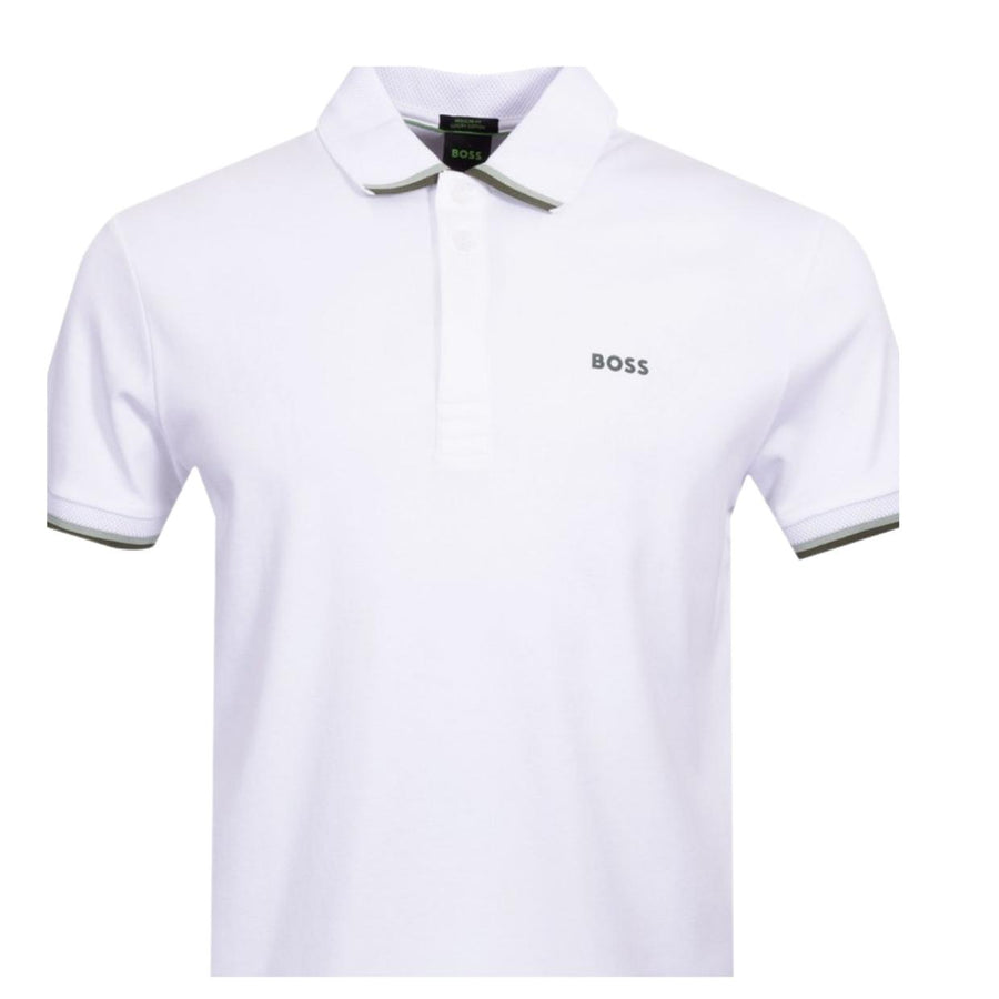 BOSS Paddy Lux Heritage White Polo Shirt