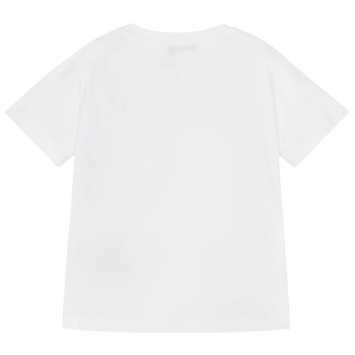 Balmain Kids Printed Logo White T-Shirt