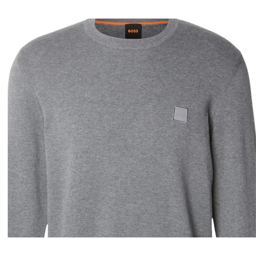 BOSS Logo Patch Kanovano Grey Sweatshirt