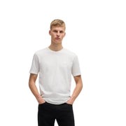 BOSS Tales Cotton Jersey Logo Patch White T-Shirt