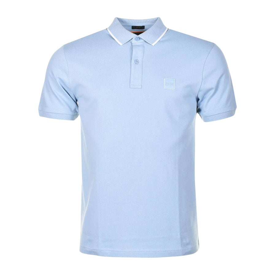 BOSS Passertip Open Blue Slim Fit Polo Shirt