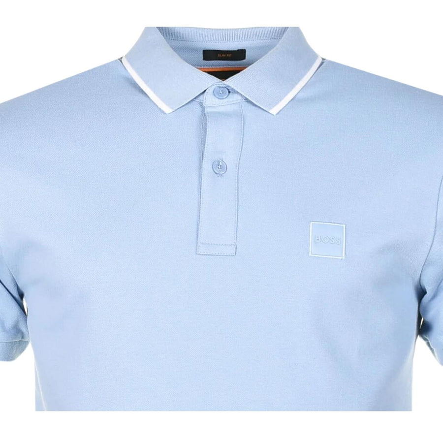 BOSS Passertip Open Blue Slim Fit Polo Shirt