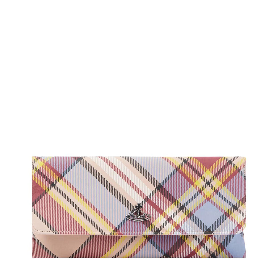 Vivienne Westwood Nubuck Tartan Leather Clutch Bag