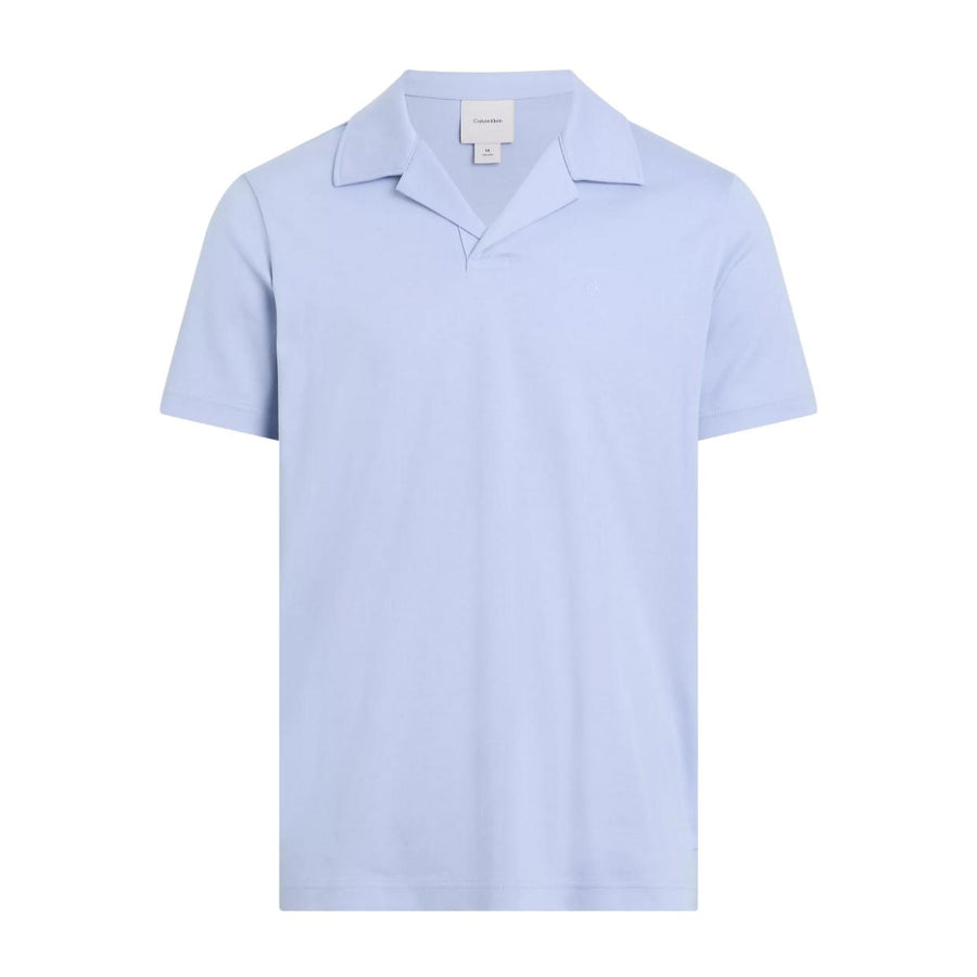 Calvin Klein Liquid Touch Cuban Collar Zen Blue Polo Shirt