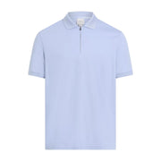 Calvin Klein Liquid Touch Welt Zip Zen Blue Polo Shirt