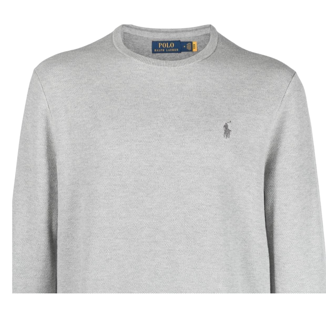 Polo Ralph Lauren Embroidered Pony Logo Heather Grey Sweatshirt