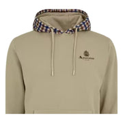 Aquascutum Active Club Check Beige Merino Hoodie