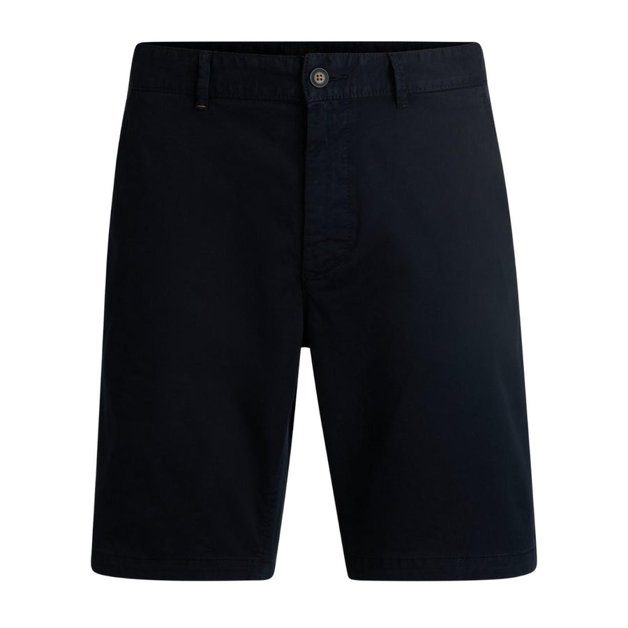 BOSS Stretch Cotton Twill Slim Fit Navy Chino Shorts