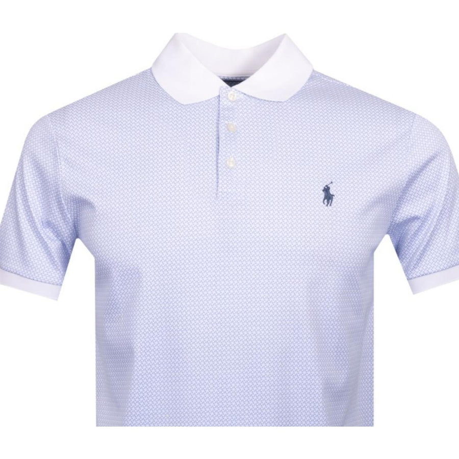 Polo Ralph Lauren White/Blue Slim Fit Polo Shirt