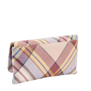 Vivienne Westwood Nubuck Tartan Leather Clutch Bag