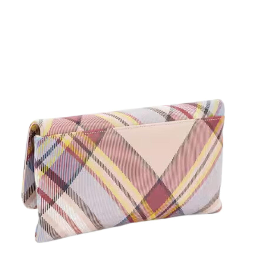 Vivienne Westwood Nubuck Tartan Leather Clutch Bag