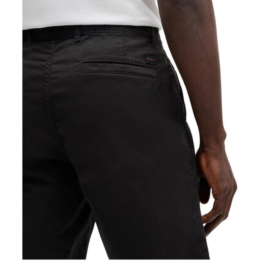 BOSS Stretch Cotton Twill Slim Fit Black Chino Shorts