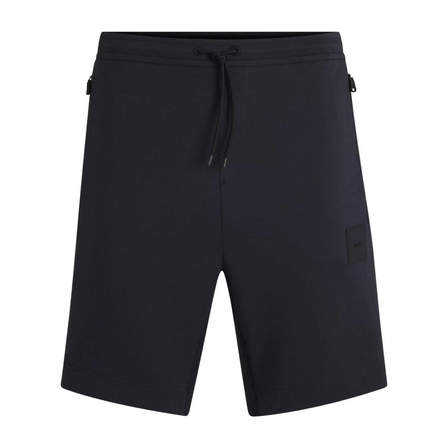 BOSS Headlo Rib Cotton Blend Navy Sweat Shorts