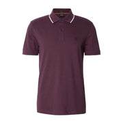 BOSS Logo Patch Passertip Purple Polo Shirt