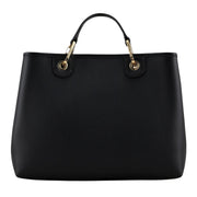 Emporio Armani Medium MyEA Logo Black Tote Bag