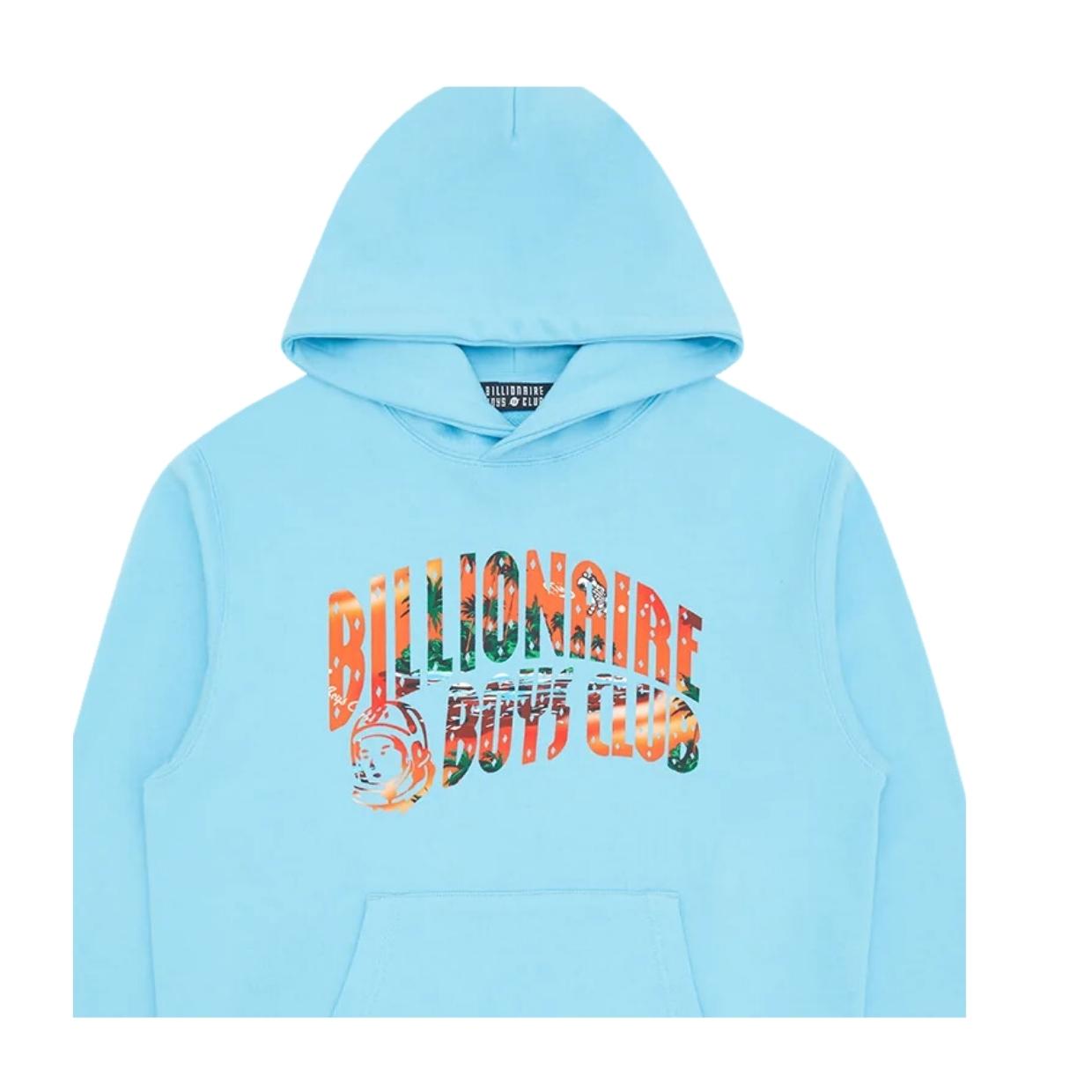 Billionaire Boys Club Tropical Island Fill Arch Logo Blue Hoodie