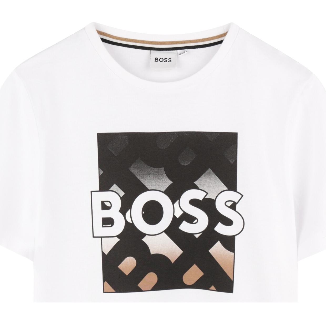 BOSS Kids Printed Graphic Logo T-Shirt