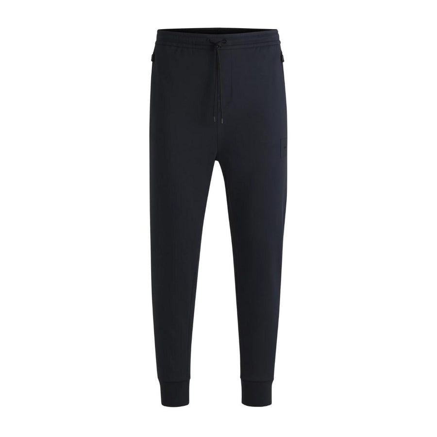 BOSS Hadiko Rib Logo Patch Navy Tracksuit Bottoms