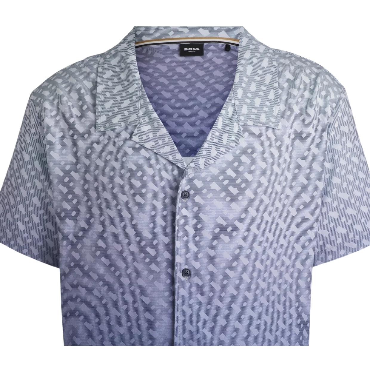 BOSS Degrade Monogram Vale Navy Shirt