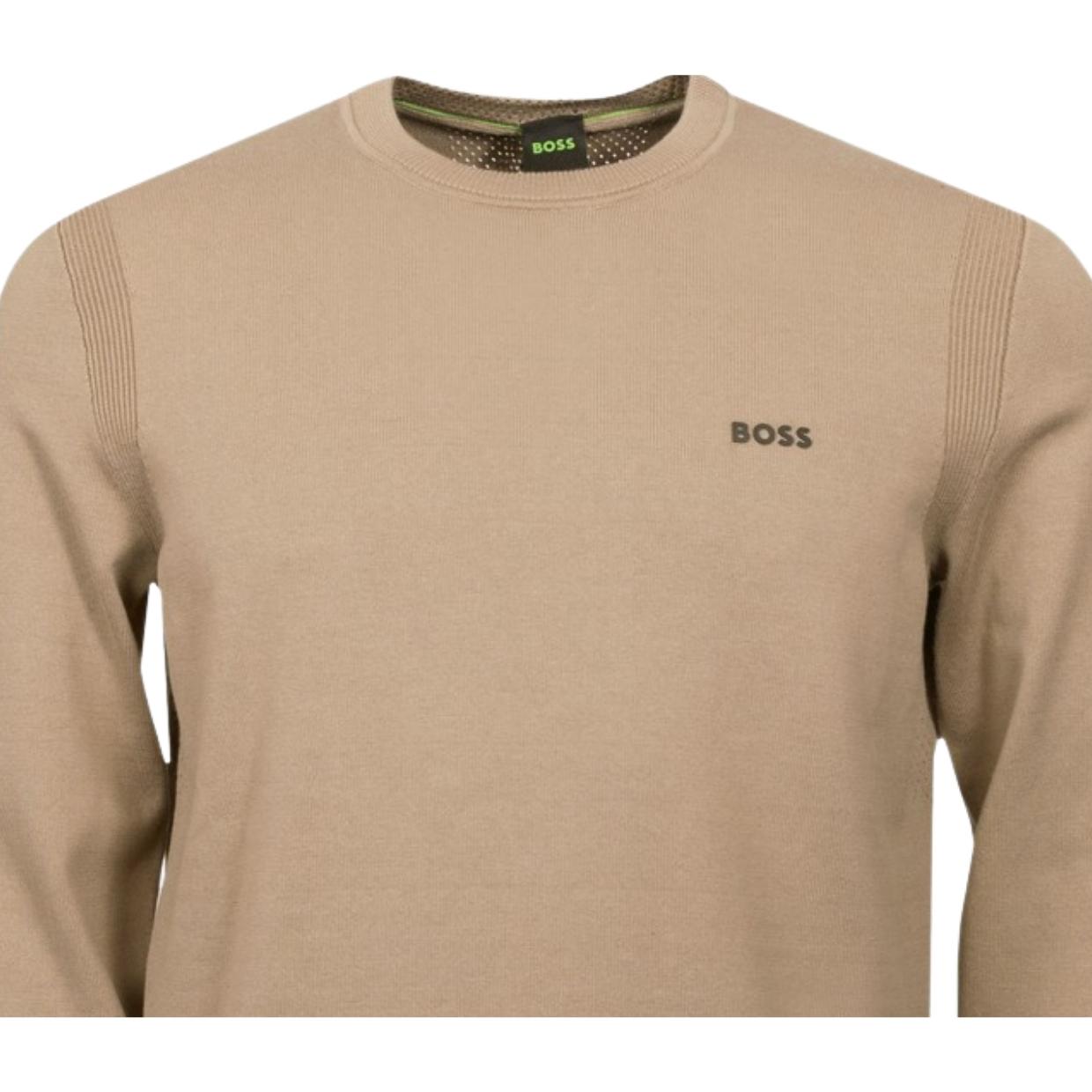 BOSS Ever X Cotton Blend Beige Sweatshirt