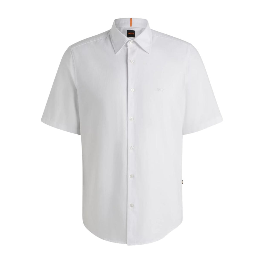 BOSS Rash2 Regular Fit Oxford Cotton White Shirt