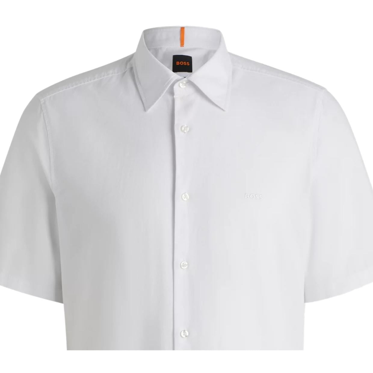 BOSS Rash2 Regular Fit Oxford Cotton White Shirt