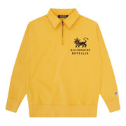 Billionaire Boys Club Washed Mustard Lion Half Zip Sweatshirt