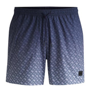 BOSS Degrade Monogram Vale Navy Swim Shorts