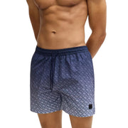 BOSS Degrade Monogram Vale Navy Swim Shorts