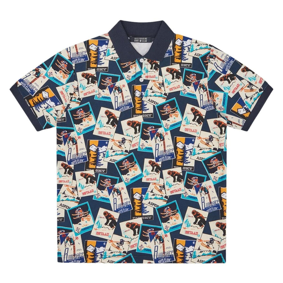 Billionaire Boys Club Ski Print Piquet Multi Polo Shirt