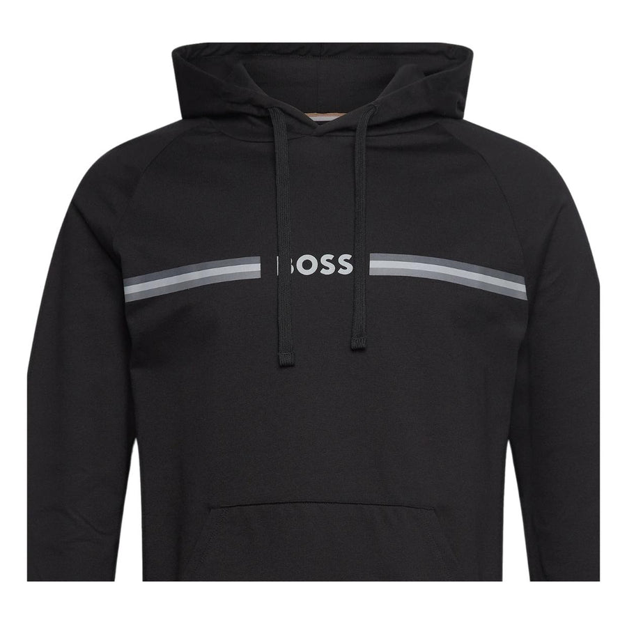 BOSS Logo Print Black Authentic Hoodie