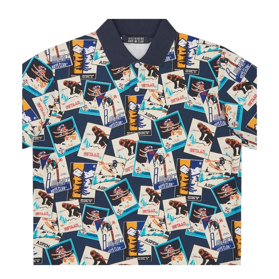 Billionaire Boys Club Ski Print Piquet Multi Polo Shirt