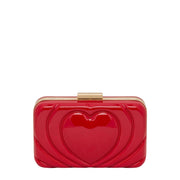 Love Moschino Heart Logo Red Clutch Bag