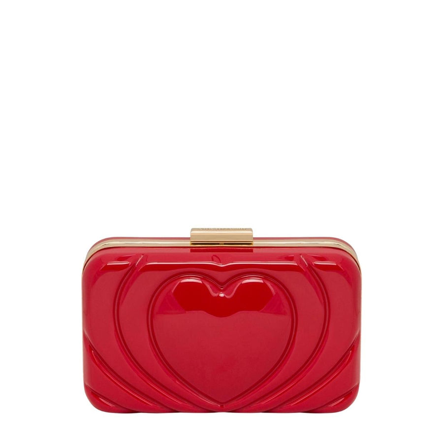 Love Moschino Heart Logo Red Clutch Bag