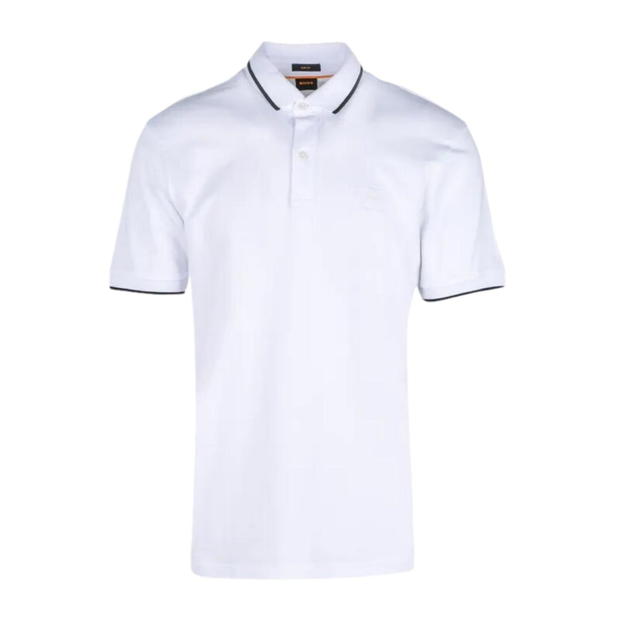 BOSS Passertip White Slim Fit Polo Shirt