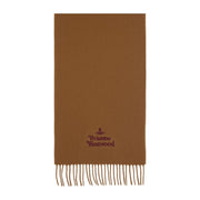 Vivienne Westwood Embroidered Logo Camel Scarf