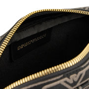 Emporio Armani All-Over Monogram Print Black Camera Bag