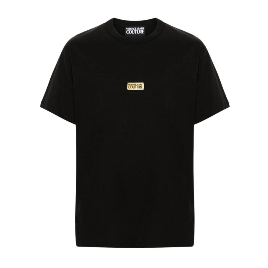 Versace Jeans Couture Metal Logo Tag Black T-Shirt