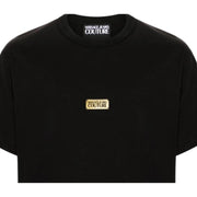 Versace Jeans Couture Metal Logo Tag Black T-Shirt