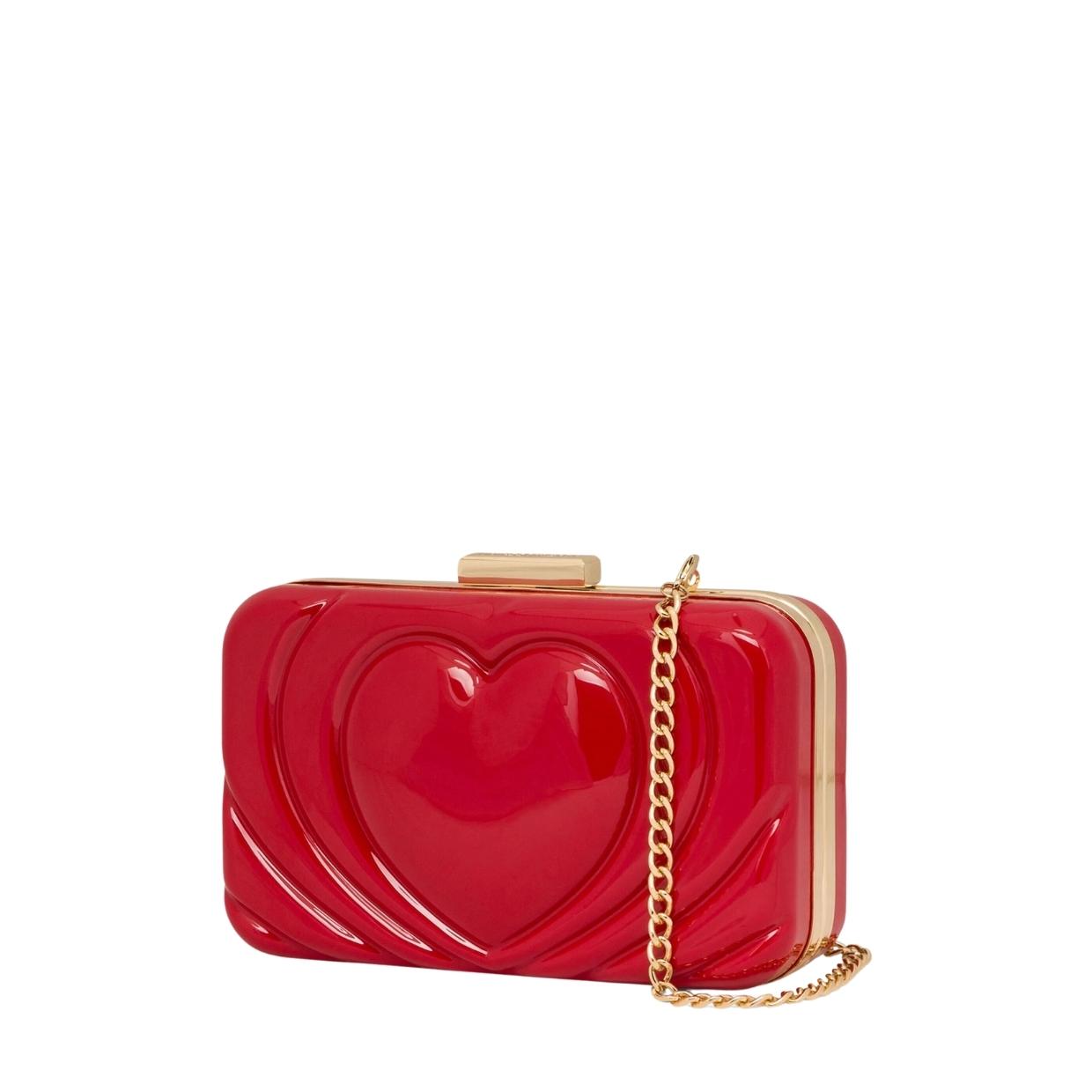 Love Moschino Heart Logo Red Clutch Bag